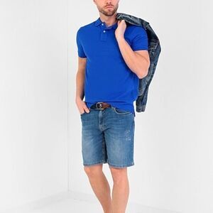 Polo Ralph Lauren Men's Blue Pima Soft Touch Slim Fit Polo Shirt Size Large
